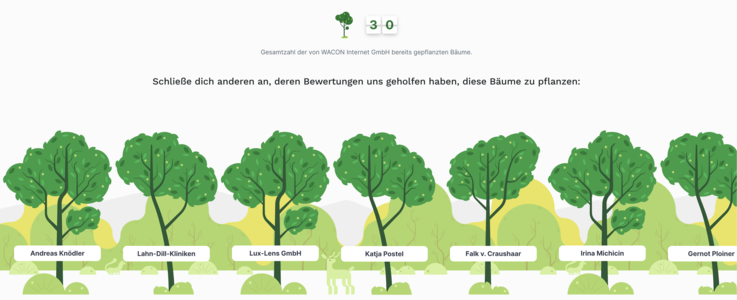 Screenshot von ReviewForest