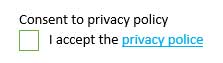 Consent to privacy policy