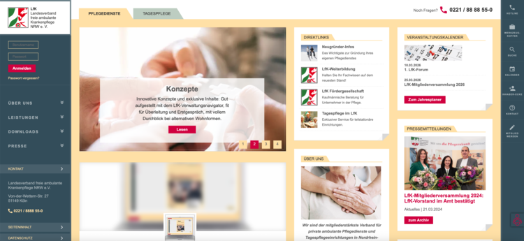 Screenshot lfk-online.de