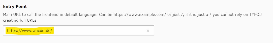 Screenshot Sitekonfiguratio
