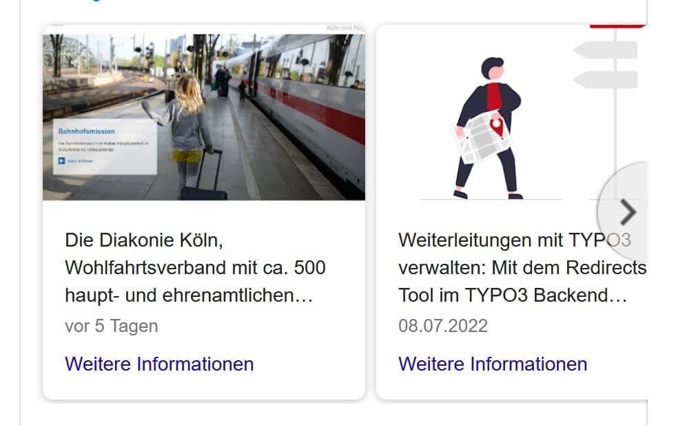 Darstellung von Beiträgen in GMB