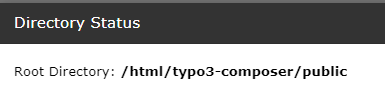 Anzeige des TYPO3 root-Verzeichnisses