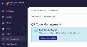 Screenshot QR-Generator Liste bestehende QR-Codes