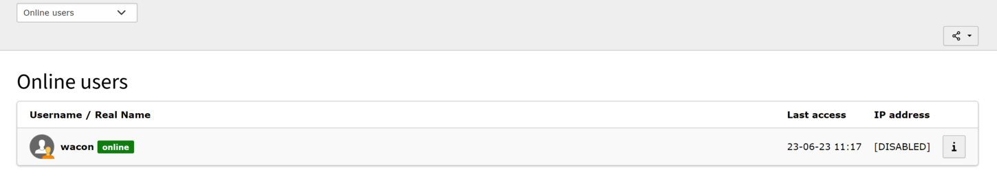 Das Online-Users Modul im TYPO3 Backend