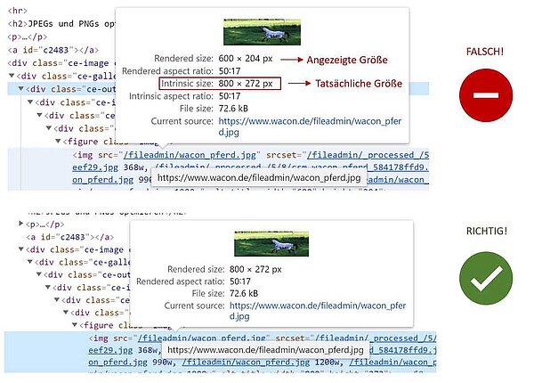rendered vs. intrinsic size
