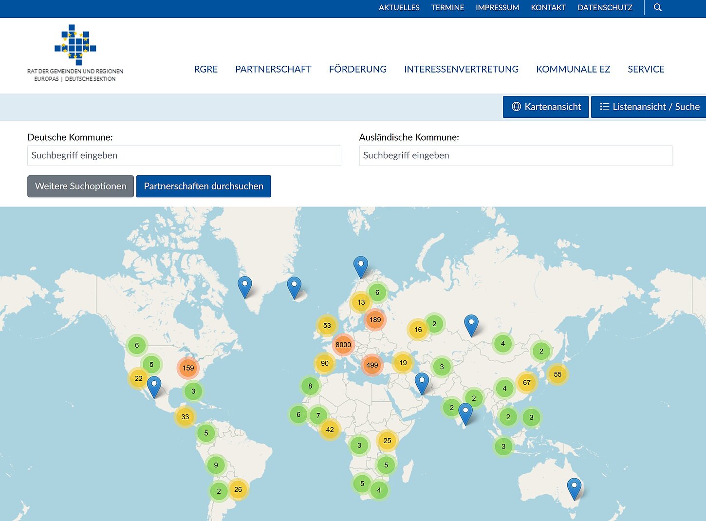 Partnerschaftsdatenbank der RGRE