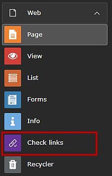 Linkvalidator im Webmodul