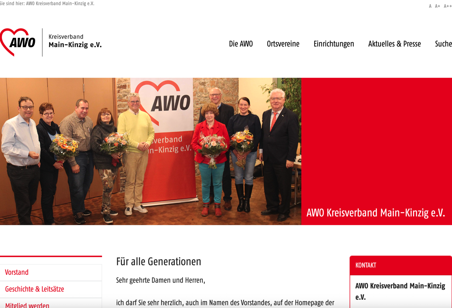 Screenshot Main Kinzig Kreis