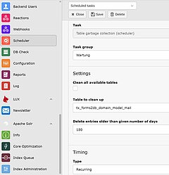 Scresenshot TYPO3 Scheduler-Task