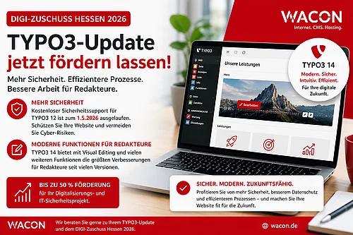 Illustration Förderung TYPO3 Update auf 14