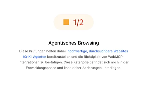 Screenshot Ergebnis Agentisches Browsing