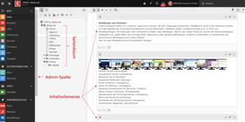Screenshots des TYPO3 Backend v9