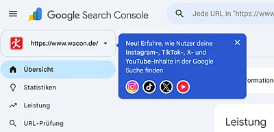 GSC zeigt Social-Media-Sichtbarkeit