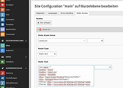 TYPO3 Static Route für robots.txt