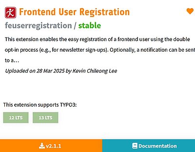 feuserregistration im TER