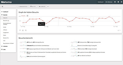 Screenshot Besucherauswertungen