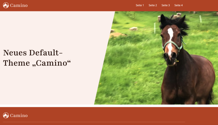 Screenshot vom Camino Theme