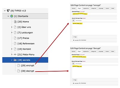 Backend-Einstellungen für secrets-Installation