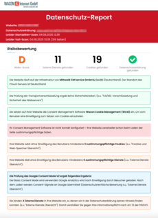 Screenshot aus  PDF-Datenschutzaudit Seite 1