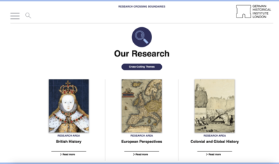 Screenshot der Website ghil.ac.uk