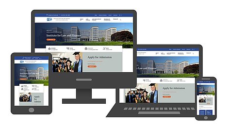 Webdesign für das Institute for Law & Finance