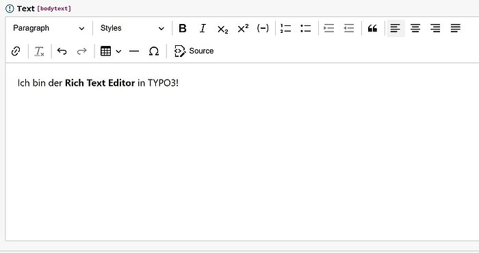 RTE in TYPO3