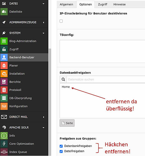 Doppelten Seitenbaum in TYPO3 vermeiden